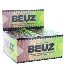 BEUZ - Boite de 50 carnets de filtres  cartons marron